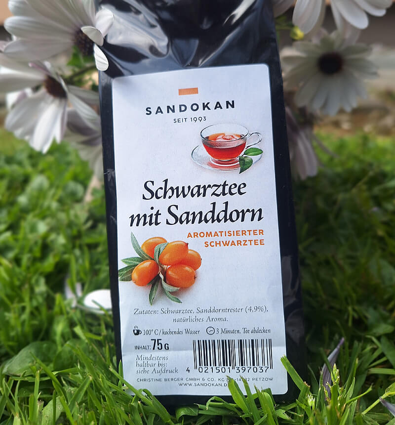 Schwarztee mit Sanddorn
